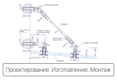 Изготовление стеклянных козырьков над входом — монтаж под ключ в Москве и Московской области